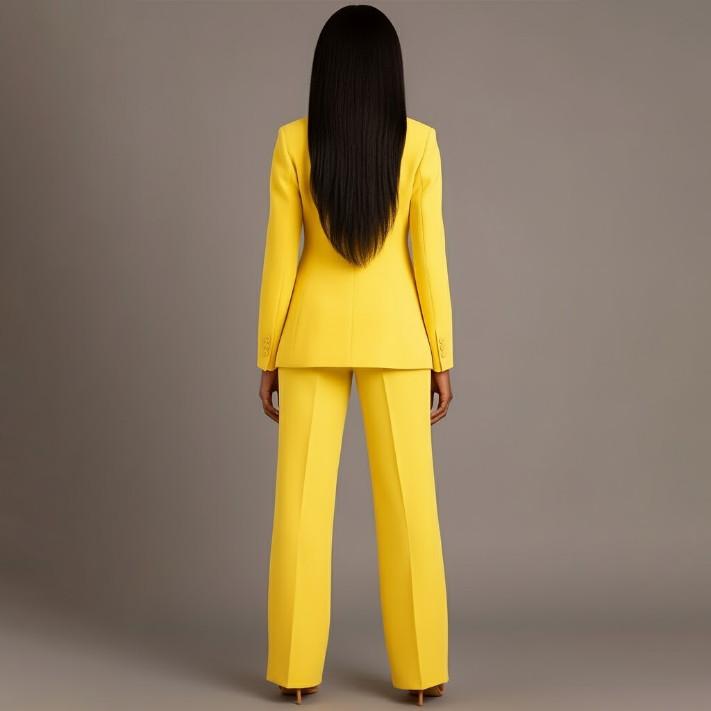 Christian – Ensemble tailleur chic pour femme avec blazer long ajusté