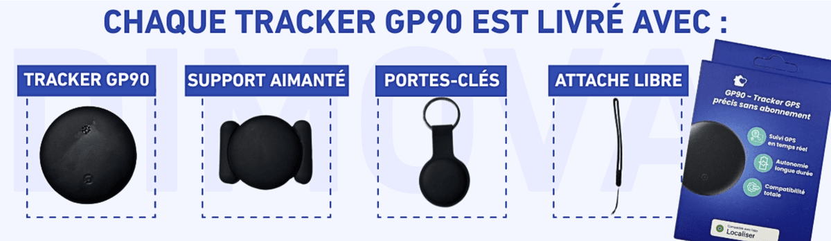 Chaque traceur GP90 est livré avec