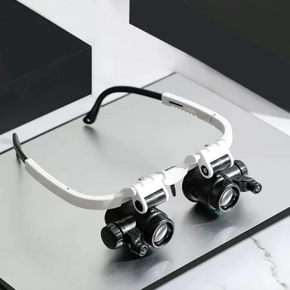 Lunettes loupe professionnelles avec éclairage LED – 3 niveaux de grossissement