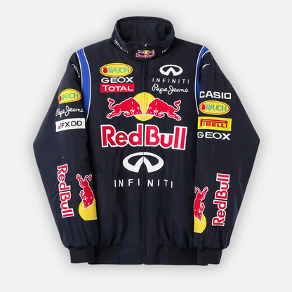 Veste F1 Vintage Red Bull Racing – Unisexe – Style Rétro