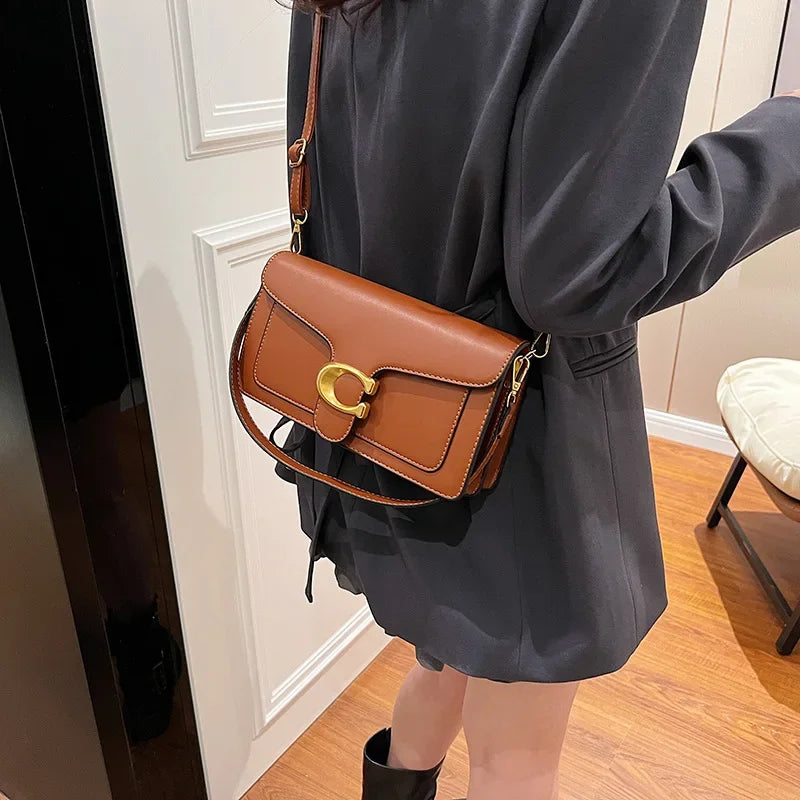 **Sac bandoulière minimaliste pour femme – Compartiments multiples & style élégant et neutre