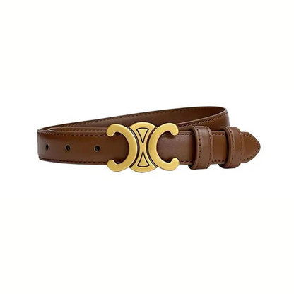 Ceinture noire élégante avec boucle dorée – Chic, polyvalente et facile à assortir