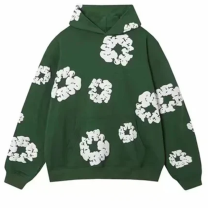 Caleb – Ensemble fleuri avec sweat à capuche manches longues & pantalon large