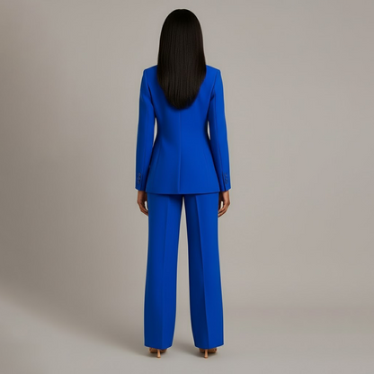 Christian – Ensemble tailleur chic pour femme avec blazer long ajusté