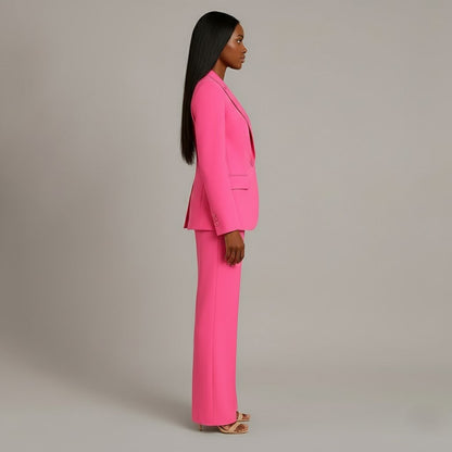 Christian – Ensemble tailleur chic pour femme avec blazer long ajusté
