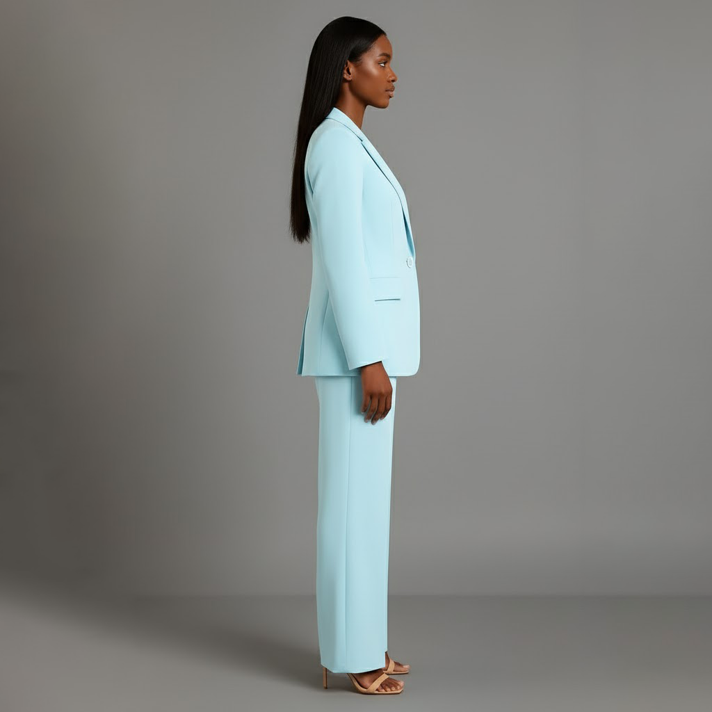 Christian – Ensemble tailleur chic pour femme avec blazer long ajusté