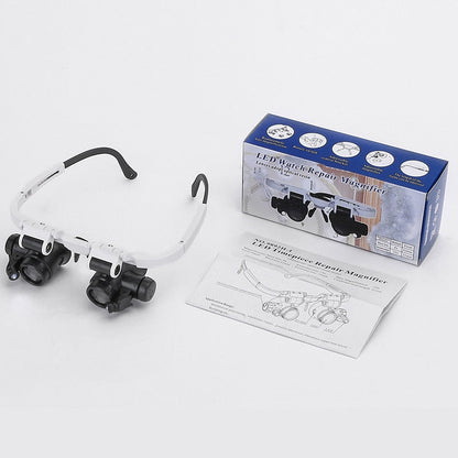 Lunettes loupe professionnelles avec éclairage LED – 3 niveaux de grossissement