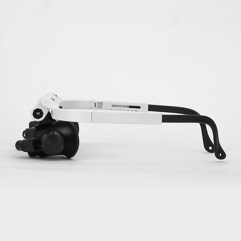 Lunettes loupe professionnelles avec éclairage LED – 3 niveaux de grossissement