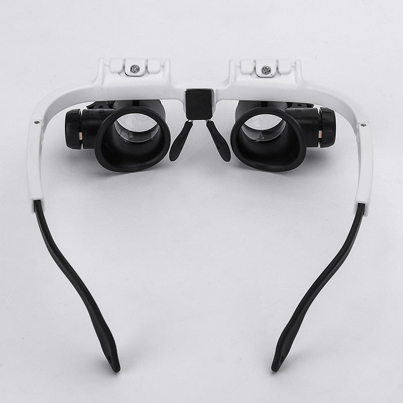 Lunettes loupe professionnelles avec éclairage LED – 3 niveaux de grossissement