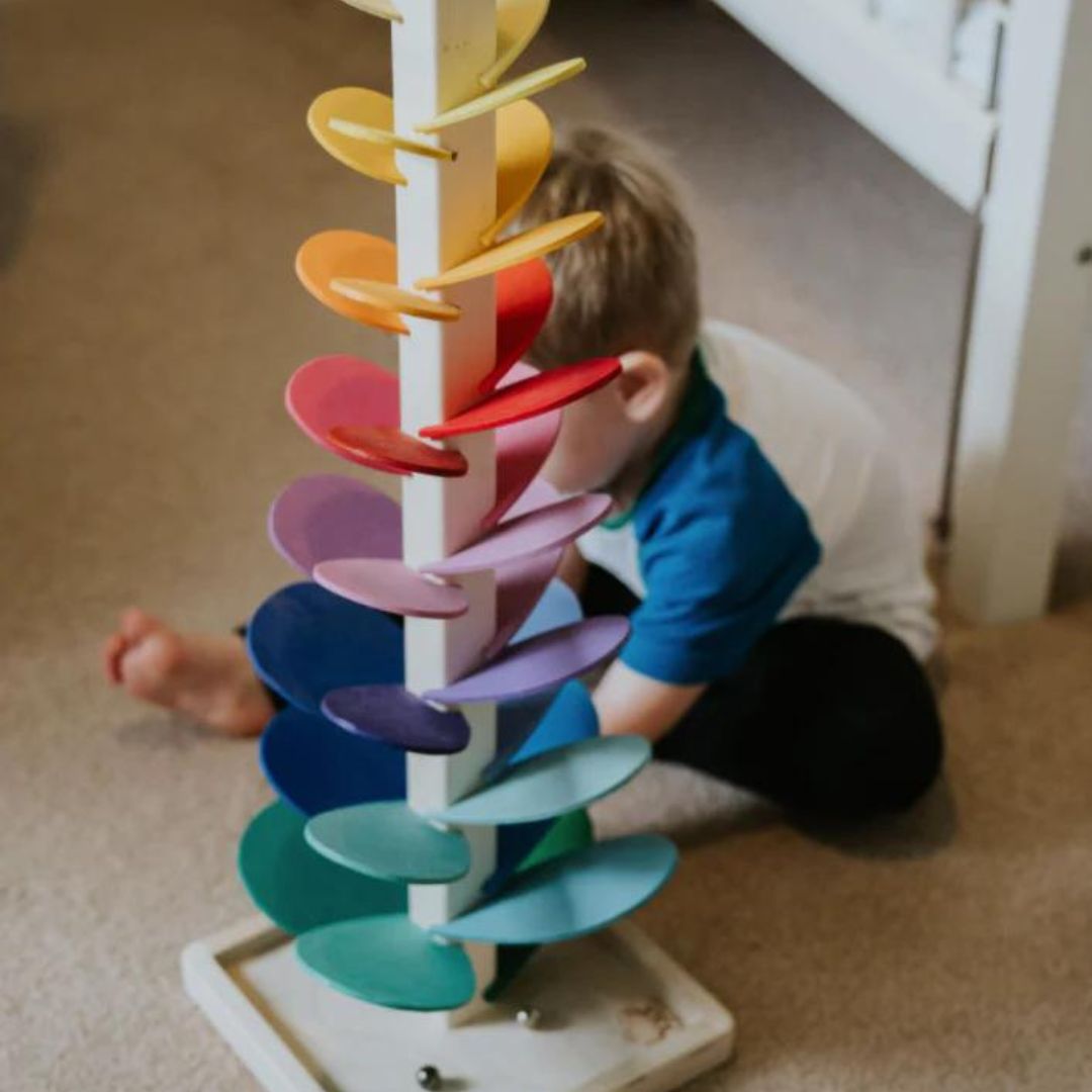Rainbow Wooden Sound Tower | Sensory Educational Play Set