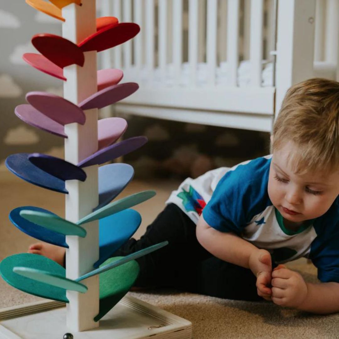 Rainbow Wooden Sound Tower | Sensory Educational Play Set