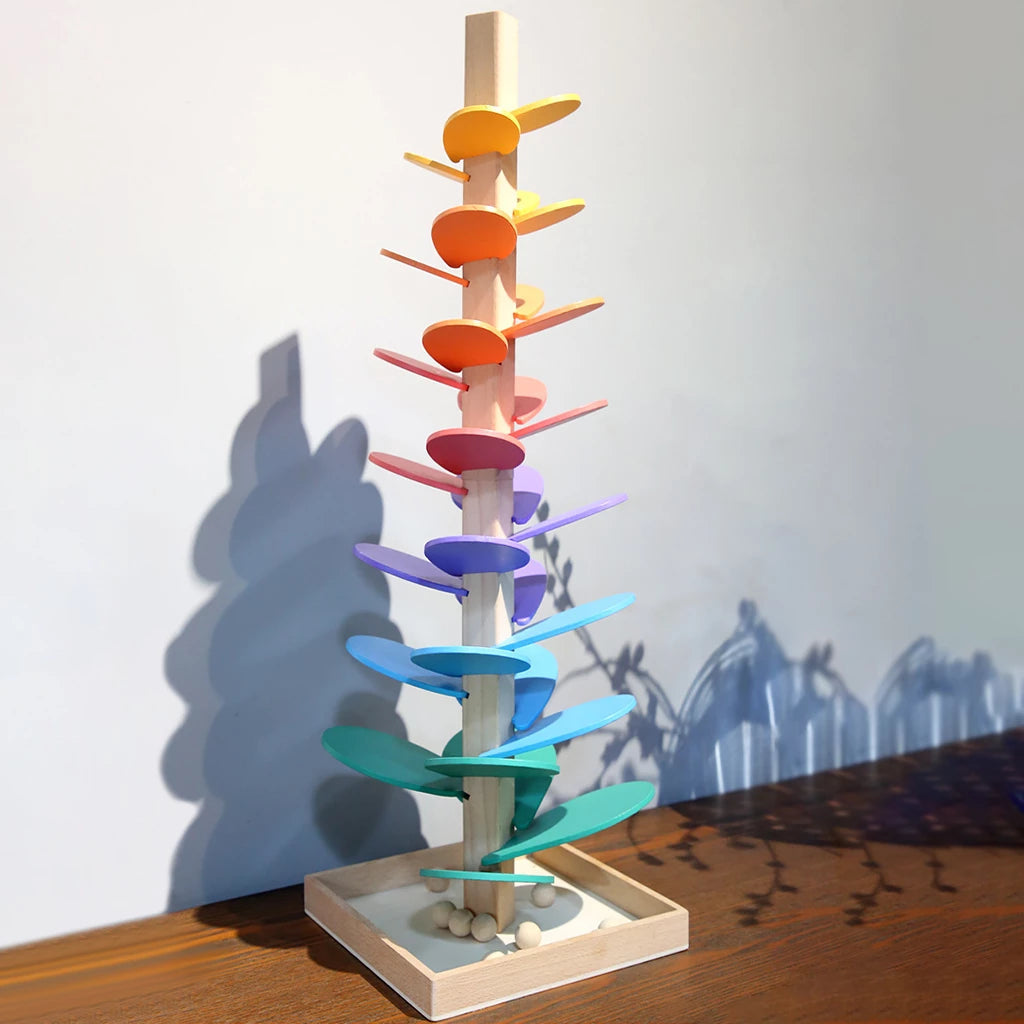 Rainbow Wooden Sound Tower | Sensory Educational Play Set