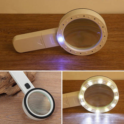 Loupe LED grossissante 30X haute précision pour lecture et inspection détaillée