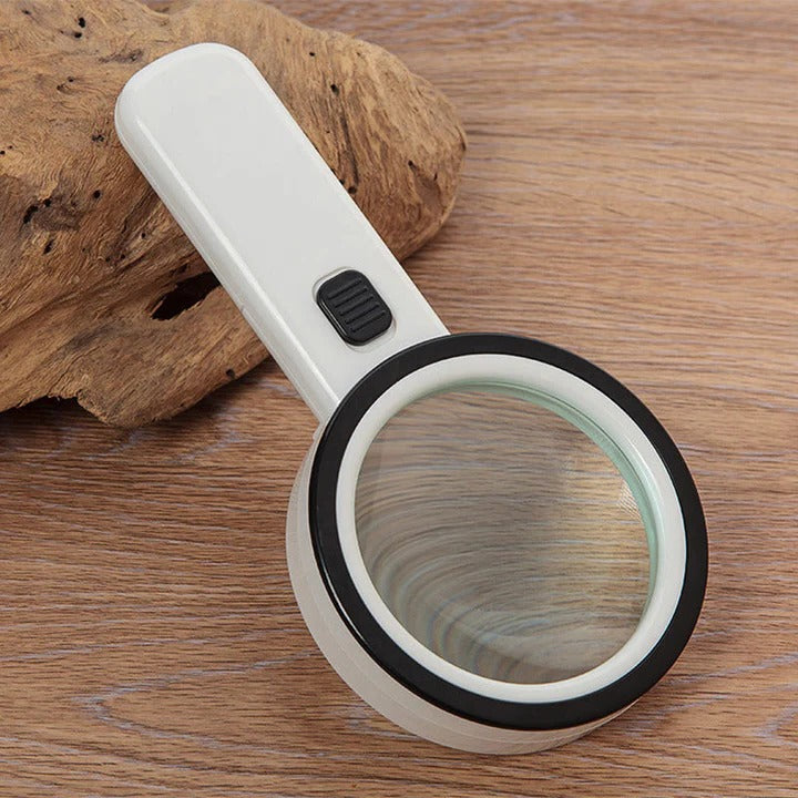 Loupe LED grossissante 30X haute précision pour lecture et inspection détaillée