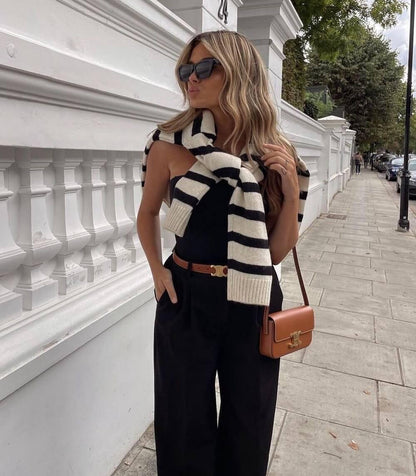 Ceinture noire élégante avec boucle dorée – Chic, polyvalente et facile à assortir