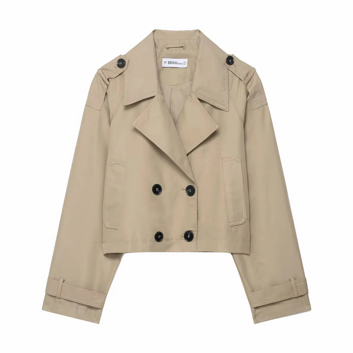 Trench élégant pour femme – Coupe croisée avec poches pratiques