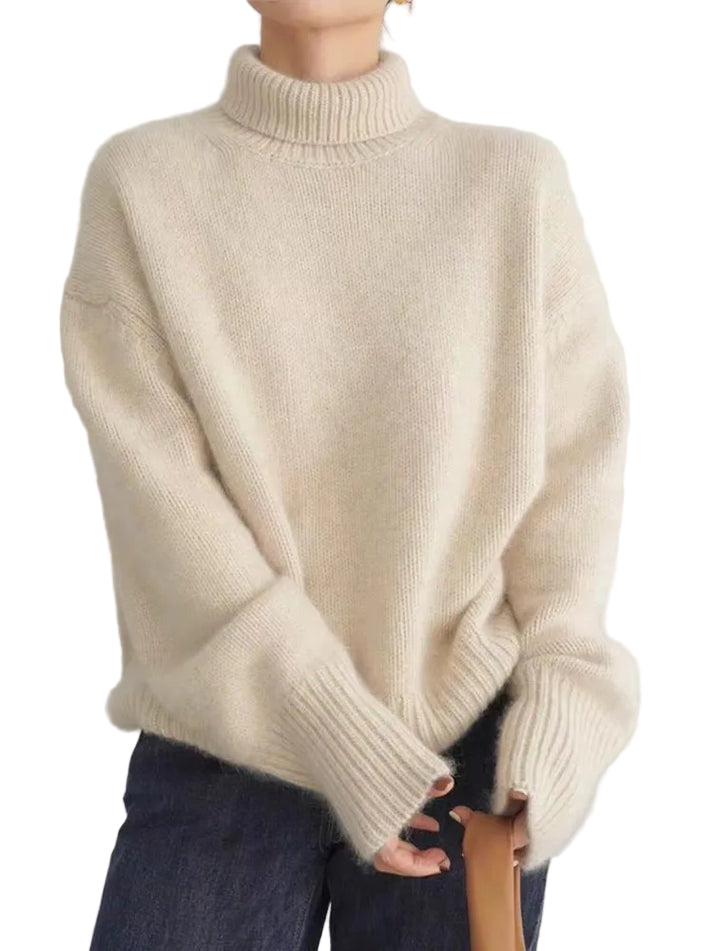 Joline – Pull col montant en cachemire pour femme