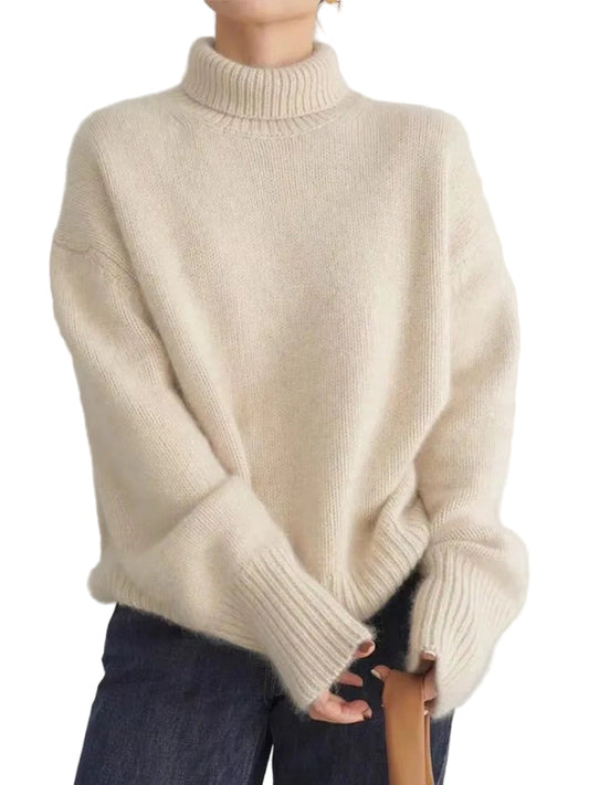 Joline – Pull col montant en cachemire pour femme