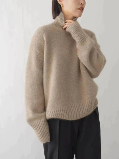 Joline – Pull col montant en cachemire pour femme