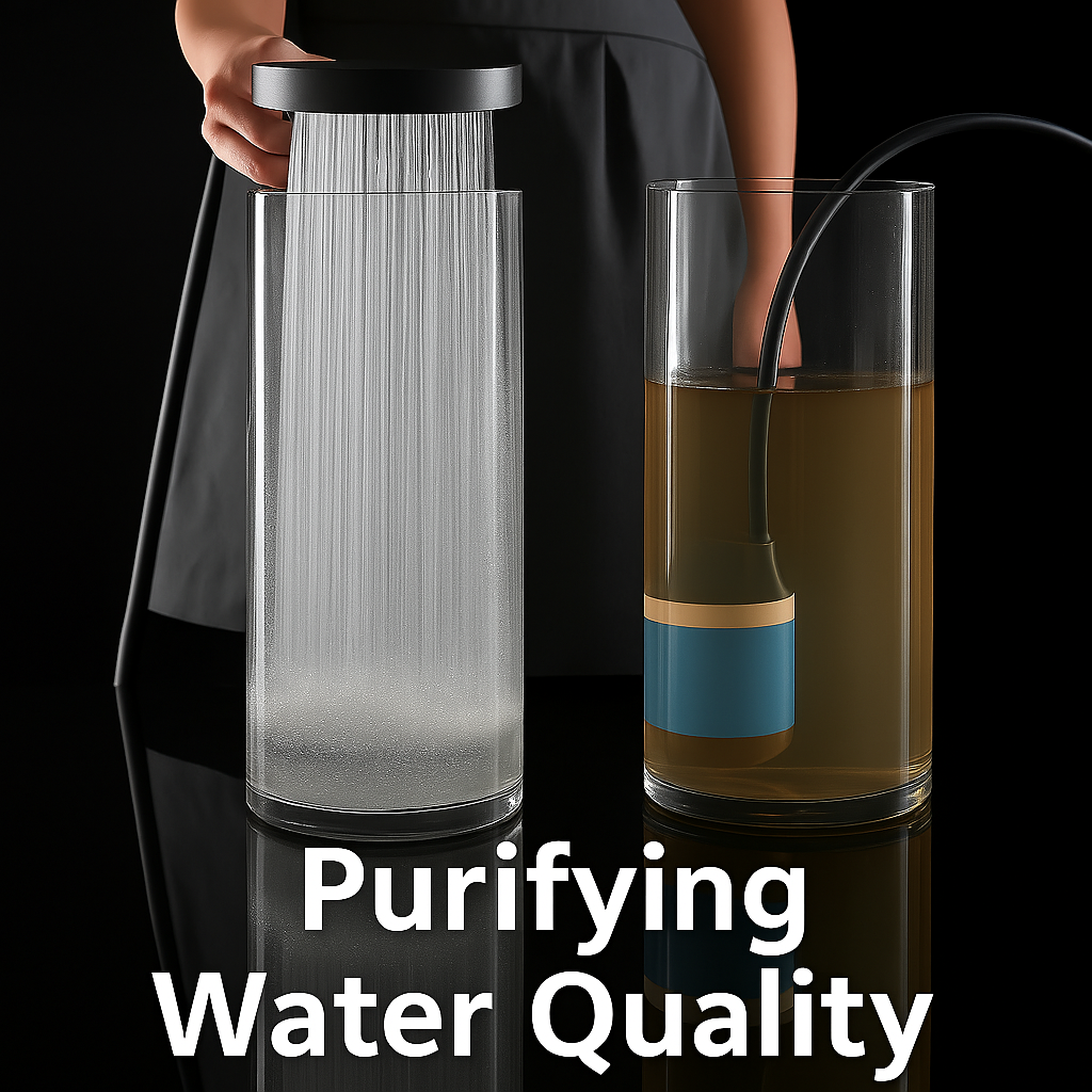 Pommeau de douche haute pression avec effet turbo et système de filtration