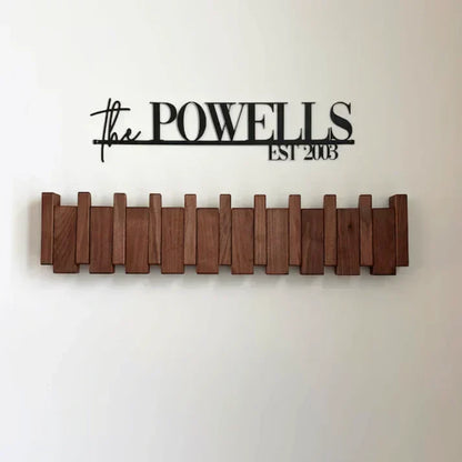 Primo | Piano-Style Wooden Coat Rack | Elegant Wall Decor