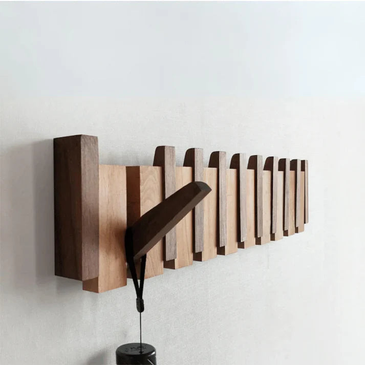 Primo | Piano-Style Wooden Coat Rack | Elegant Wall Decor
