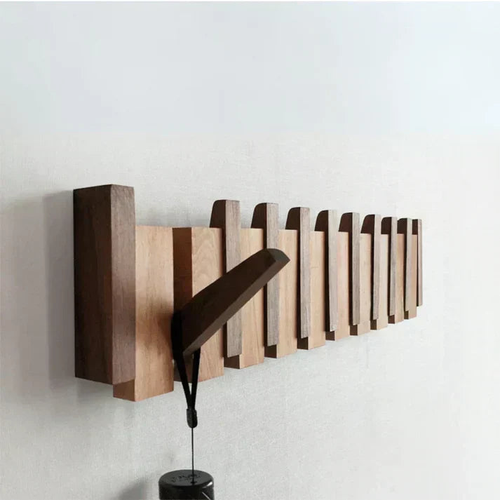 Primo | Piano-Style Wooden Coat Rack | Elegant Wall Decor