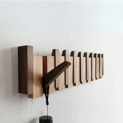 Primo | Piano-Style Wooden Coat Rack | Elegant Wall Decor