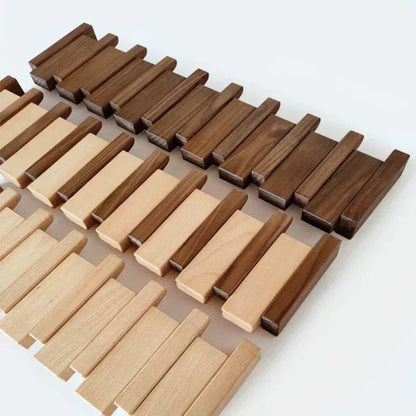 Primo | Piano-Style Wooden Coat Rack | Elegant Wall Decor