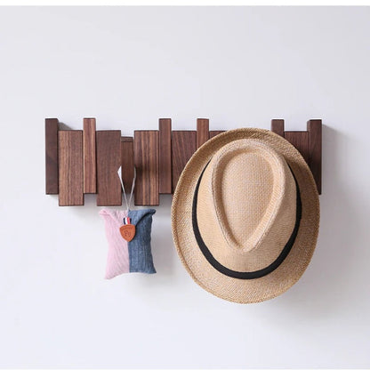 Primo | Piano-Style Wooden Coat Rack | Elegant Wall Decor