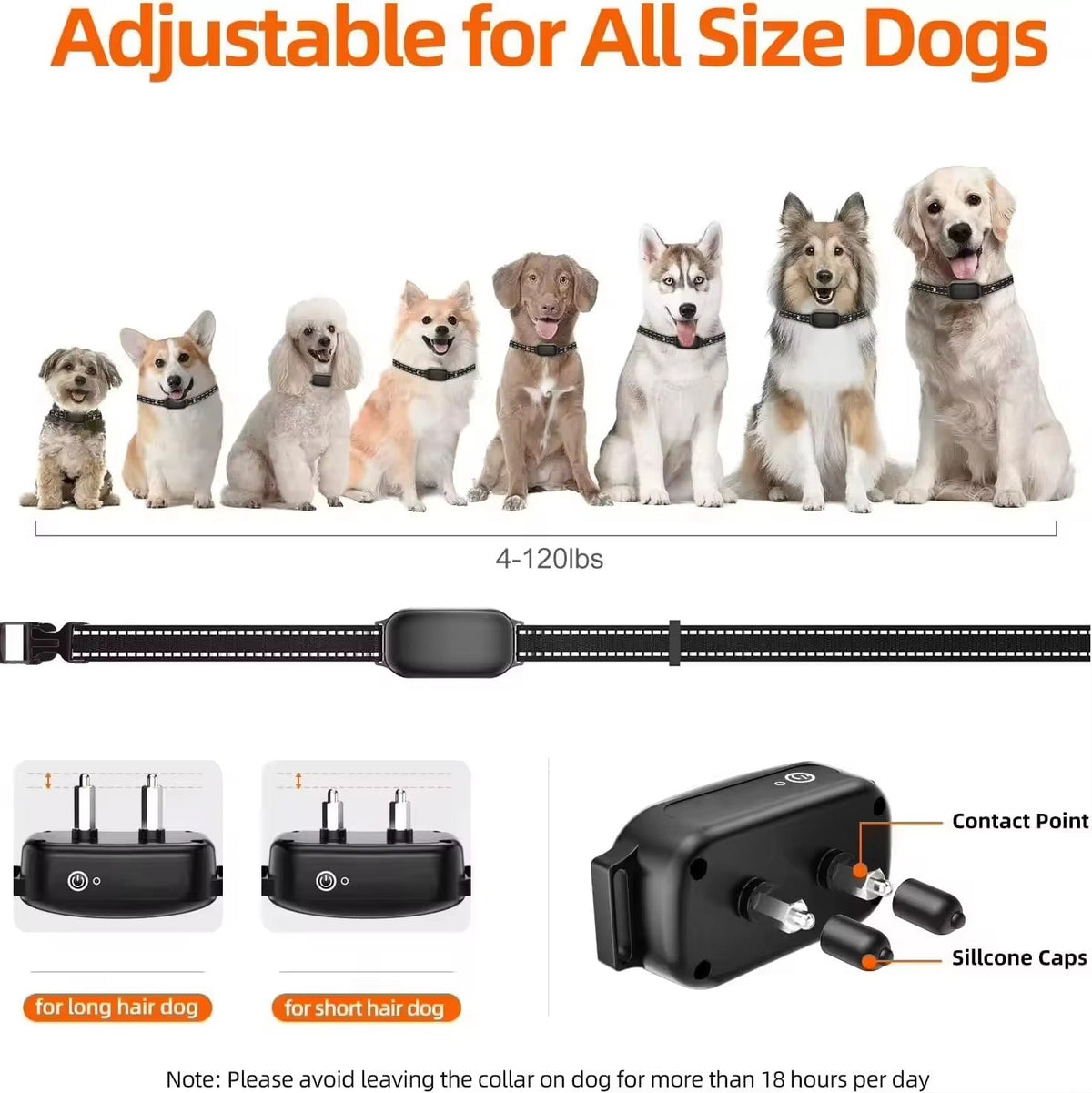 Collier de dressage pour chien avec télécommande – Étanche, portée 1000 m, bip, vibration et 16 niveaux réglables