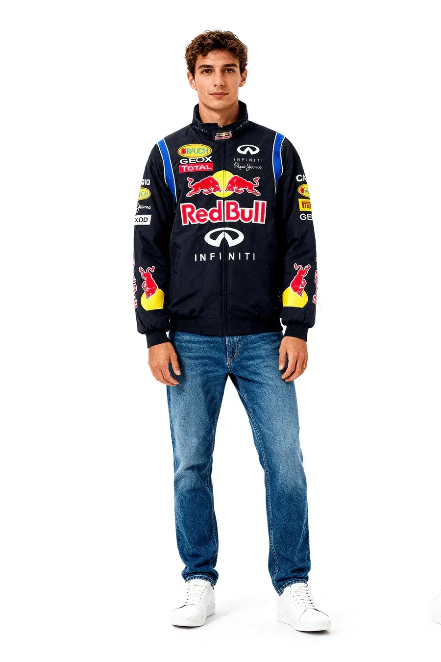 Veste F1 Vintage Red Bull Racing – Unisexe – Style Rétro