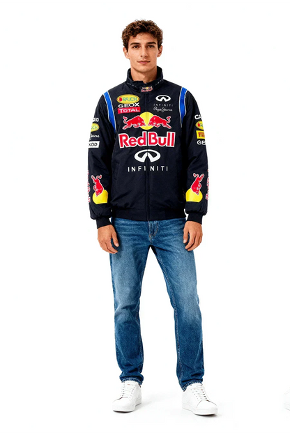Veste F1 Vintage Red Bull Racing – Unisexe – Style Rétro